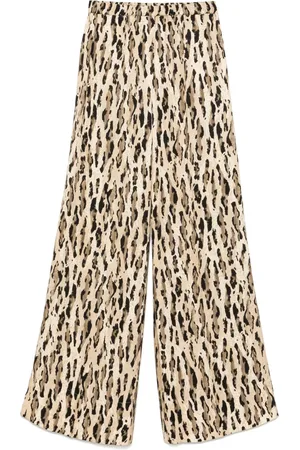 THE NINA STUDIO Pantaloni a palazzo con stampa animalier