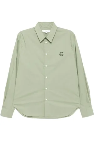 Maison Kitsuné Camicia con applicazione Fox head tono su tono