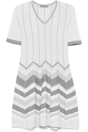 D.EXTERIOR Abito corto in maglia con motivo chevron