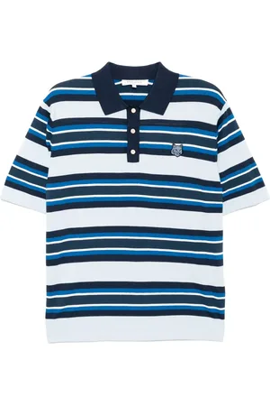 Maison Kitsuné Polo Bold Fox a righe