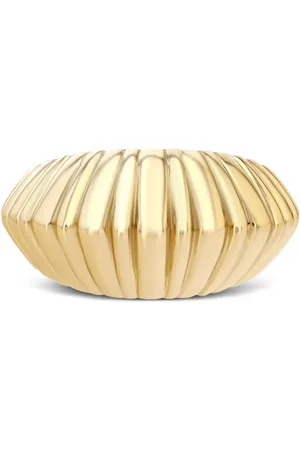 Lizzie Mandler Anello a fascia XL Fluted Crescent in giallo 18kt