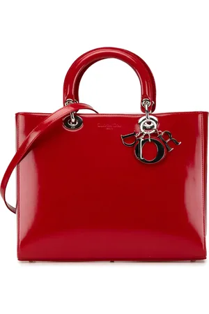 Dior 1997 Large Patent Lady Dior satchel