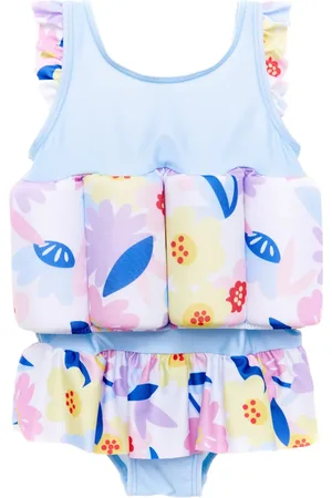 SOLISWIM KIDS Costume da bagno a fiori con galleggianti
