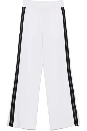 EA7 Pantaloni sportivi con orlo a righe