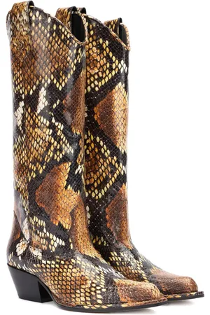 Roberto Cavalli Stivali cowboy effetto serpente