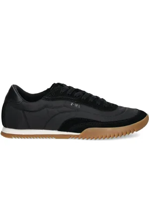 HUGO BOSS Sneakers nere in pelle liscia e scamosciata