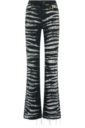 Roberto Cavalli Jeans svasati con stampa zebrata