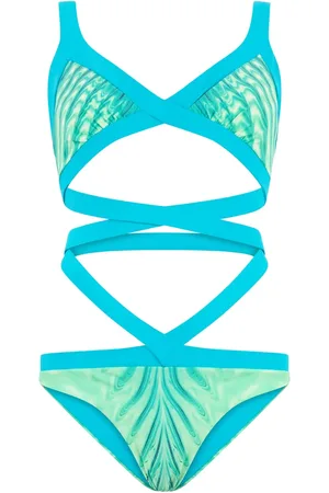 Roberto Cavalli Costume intero con stampa Optical Glass