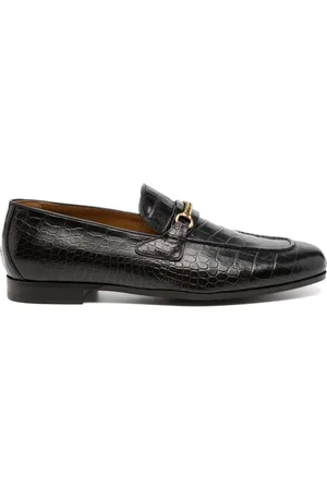 Tom Ford Mocassini in pelle con effetto coccodrillo