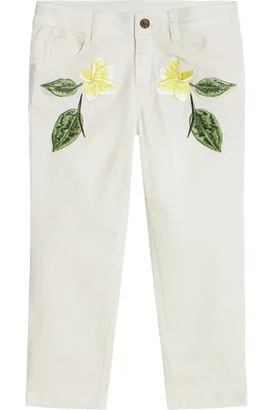 Roberto Cavalli Pantaloni con ricamo a fiori