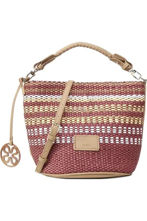 V°73 Borsa a secchiello Stefanie con dettaglio intrecciato