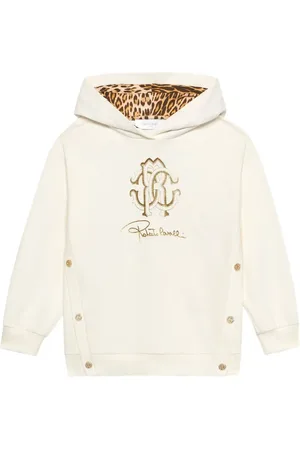 Roberto Cavalli Felpa con cappuccio e logo
