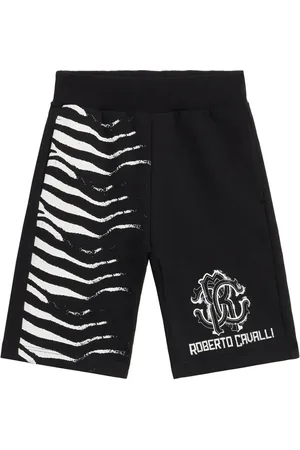 Roberto Cavalli Shorts sportivi con stampa zebra