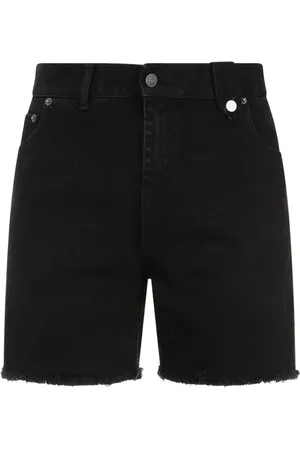 EgonLab Shorts denim con orlo sfrangiato