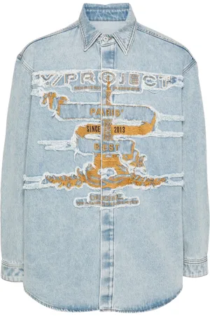 Y / PROJECT Giacca denim con effetto vissuto