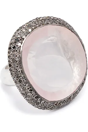 ROSA MARIA Anello Roberta in sterling con diamanti e quarzo