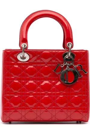 Dior Borsa a tracolla Lady Dior media con finitura lucida e motivo Cannage 2010