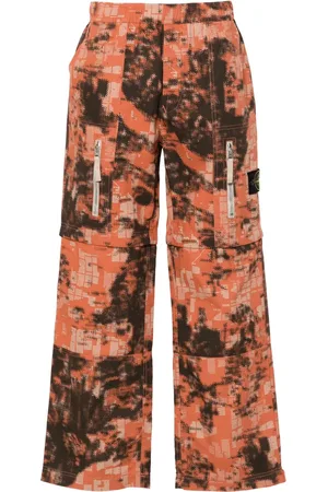 Stone Island Pantaloni con applicazione Compass