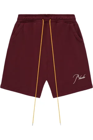 Rhude Shorts sportivi "Maroon/Burgundy" in spugna