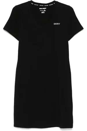 DKNY Abito corto con borchie e logo