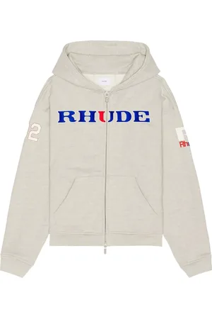 Rhude Felpa Racing con zip e cappuccio