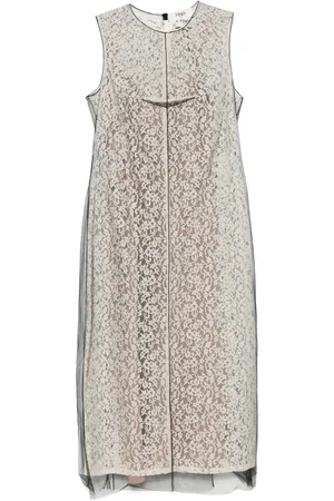 Fendi Abito midi in pizzo