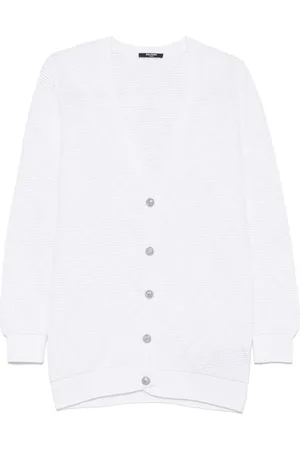 Balmain Cardigan con motivo a rombi