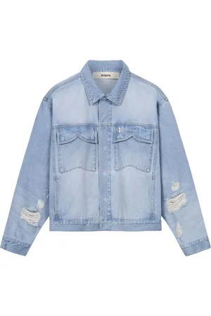 ROUGH. Giacca denim con effetto vissuto