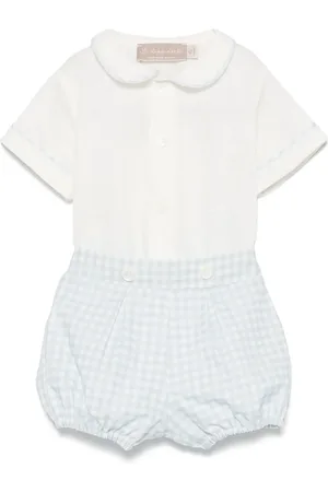 LA STUPENDERIA Set con shorts a quadretti