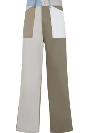 Givenchy Pantaloni a gamba ampia con design color-block