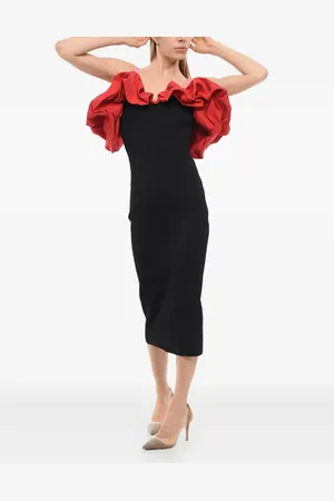 Alexander McQueen Abito a matita con ruches