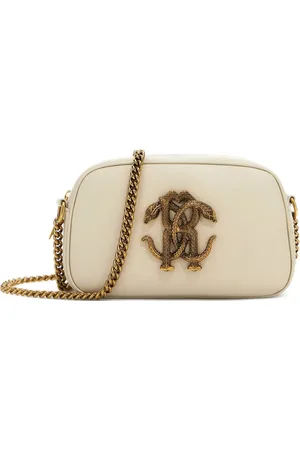 Roberto Cavalli Borsa a spalla con applicazione Mirror Snake
