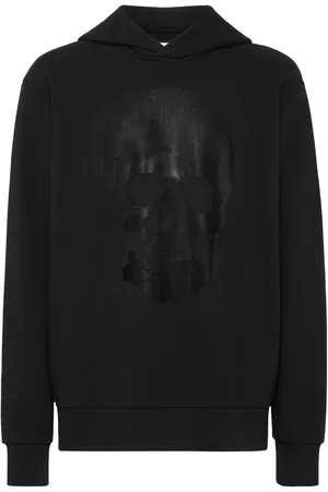 Philipp Plein Felpa con cappuccio e motivo teschi