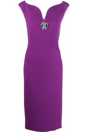 Roberto Cavalli Abito midi con scollo a V