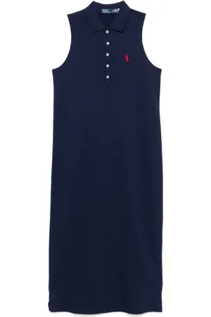 Ralph Lauren Abito midi con ricamo Polo Pony