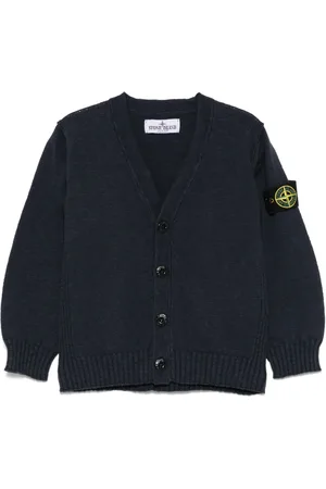 Stone Island Cardigan con applicazione Compass