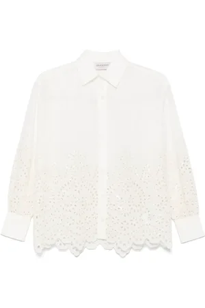 Ermanno Firenze Camicia con ricamo floreale