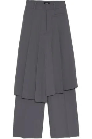 GOEN.J Pantaloni pliss?? dritti asimmetrici