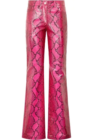 Roberto Cavalli Pantaloni svasati con stampa pelle di serpente