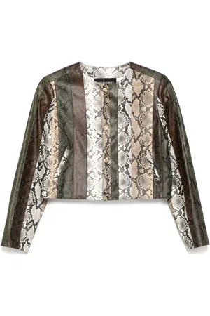 Cynthia Rowley Giacca goffrata crop