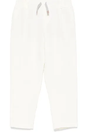 ELEVENTY Pantaloni con motivo a spina di pesce