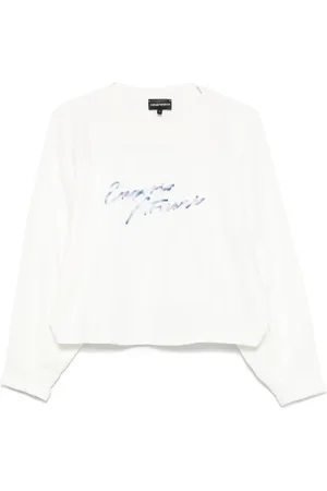 Emporio Armani Felpa con logo ricamato