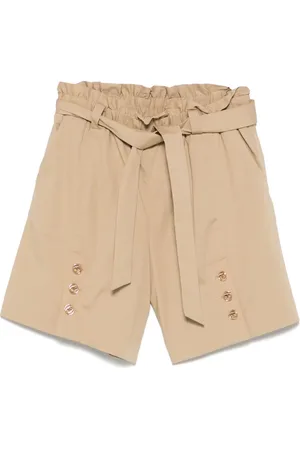 Twin-Set Shorts in popeline con cintura