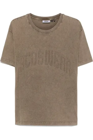 GCDS T-shirt effetto schiarito