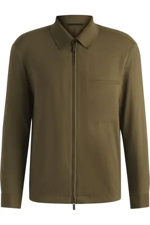 HUGO BOSS Giacca-camicia con zip