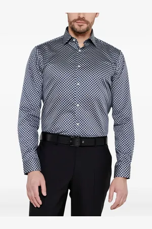 HUGO BOSS Camicia con stampa geometrica