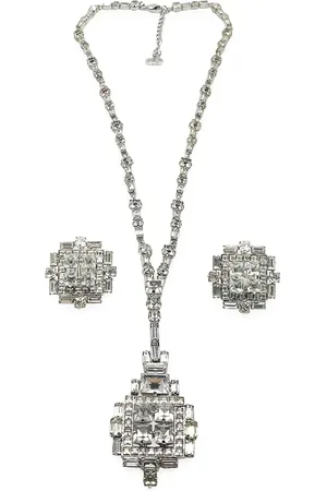 Dior Orecchini e collana con pendente Art Deco anni 