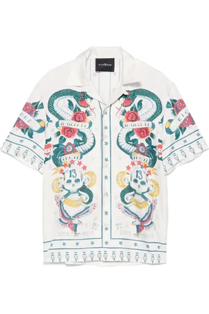 John Richmond Camicia in seta con stampa