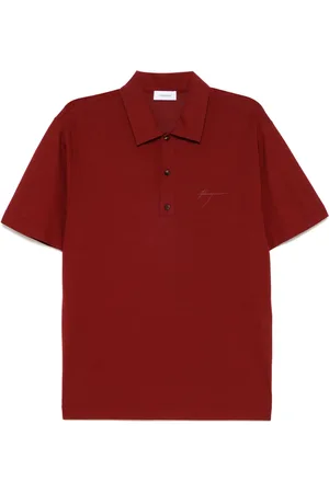 Salvatore Ferragamo Polo in cotone con ricamo logo