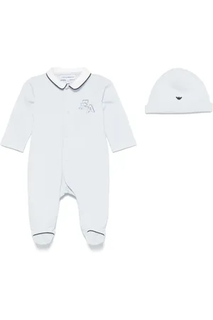 Emporio Armani Pigiama con ricamo a righe